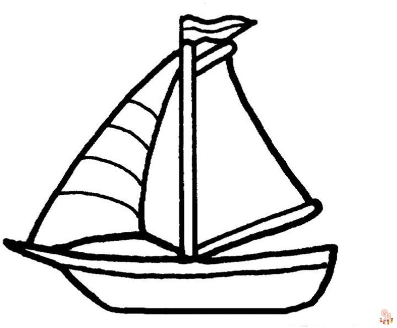 Free printable boat coloring pages for kids