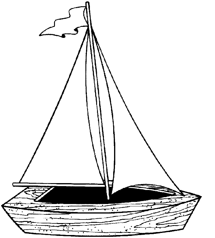 Boat loring page for kids