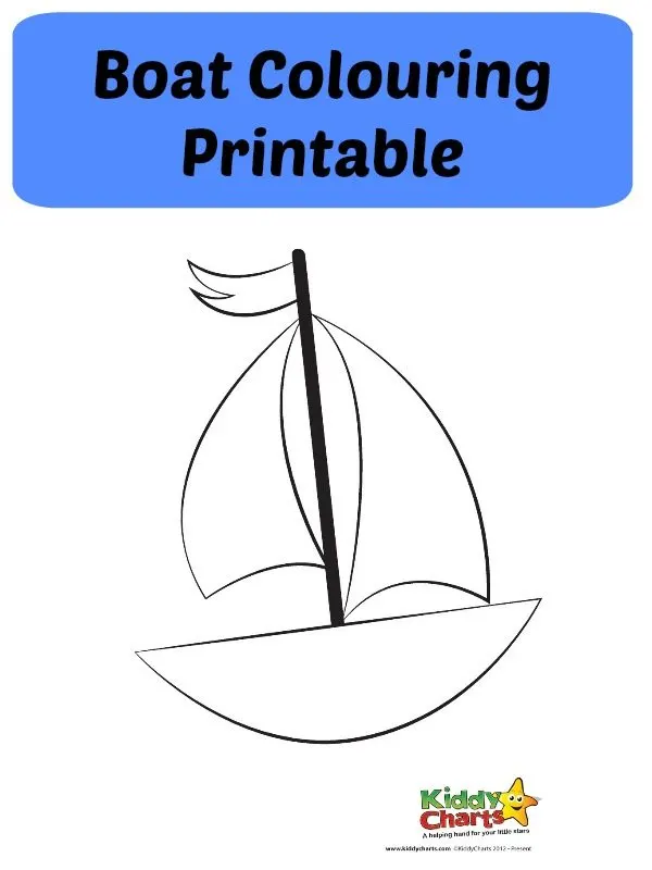 Boat colouring printable