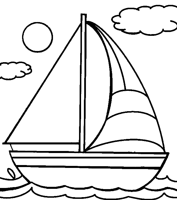 Boat coloring pages printable for free download