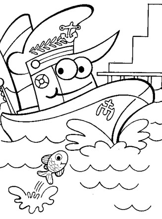 Vehicles coloring page