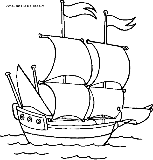 Ship coloring page