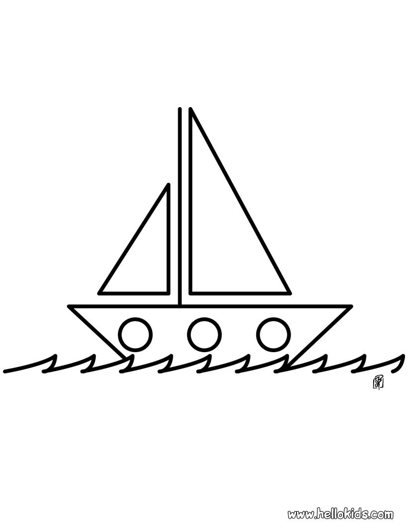 Boat coloring pages