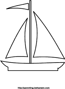 Sail boat coloring page printable summer colouring sheet