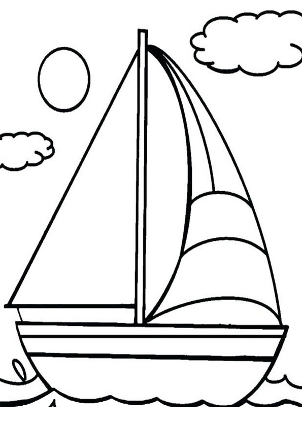 Coloring pages printable boat coloring page
