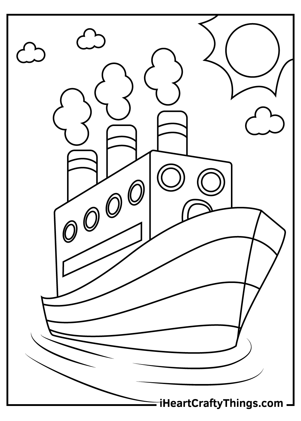 Ships and boats coloring pages updated