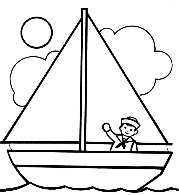 Free printable boat coloring pages for kids
