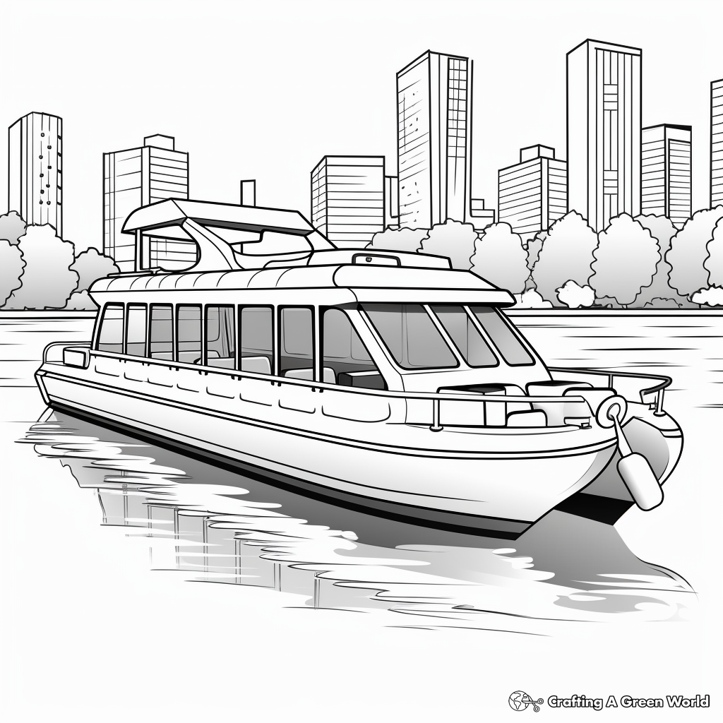 Pontoon boat coloring pages