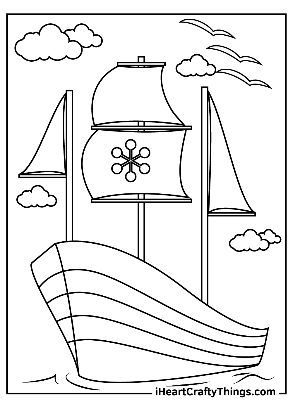 Ships and boats coloring pages updated