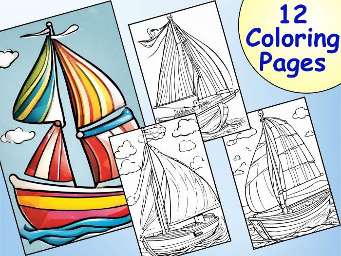 Printable toy boat coloring pages for all ages educational fun awaits teaching resources