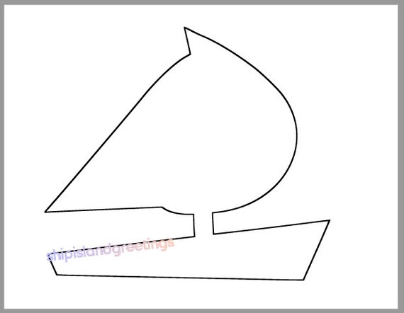 Inch sailboat printable template
