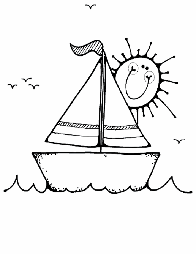 Sailboat coloring pages