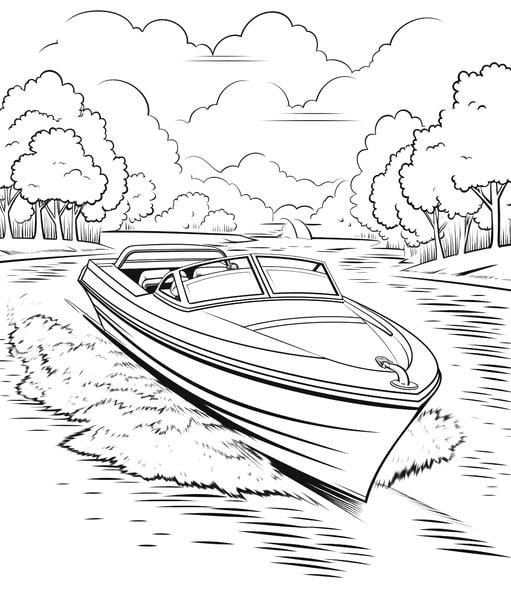 Free printable watercraft boats coloring pages list