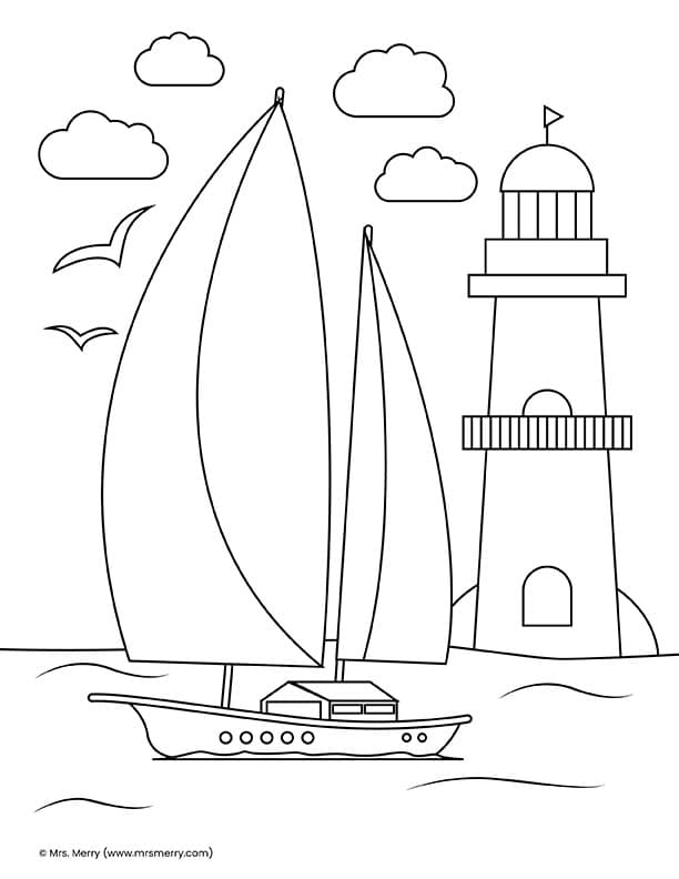 Fun summer coloring pages for kids mrs merry
