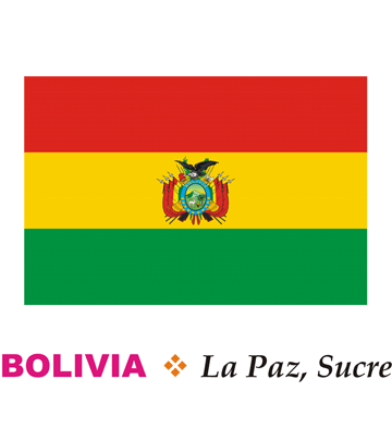 Bolivia flag coloring pages for kids to color and print