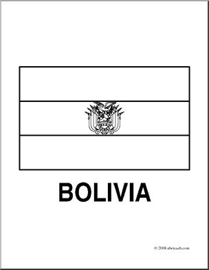 Clip art flags bolivia coloring page i