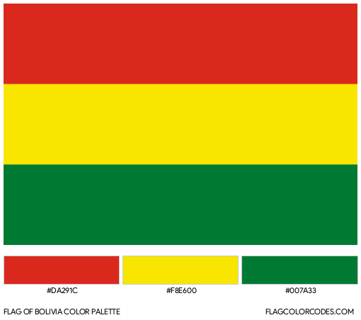 Bolivia flag color codes