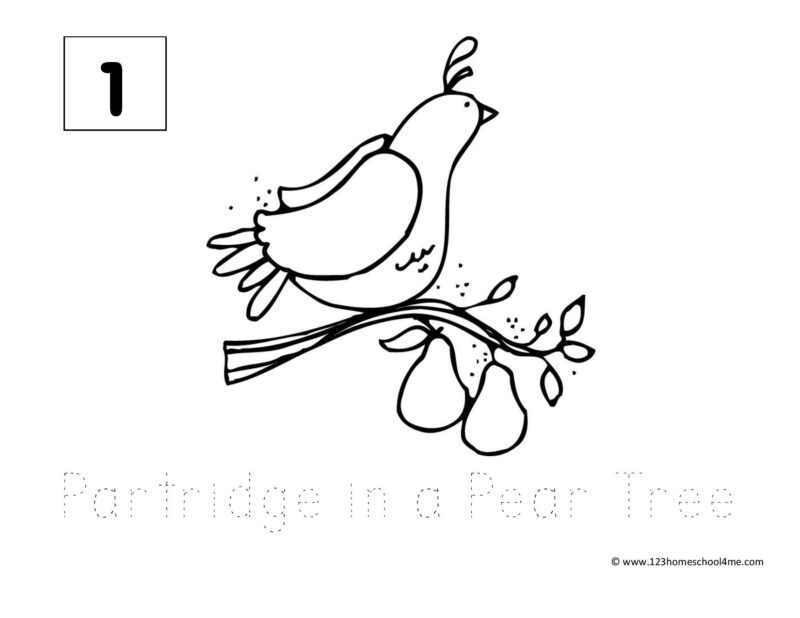 Free days of christmas coloring pages