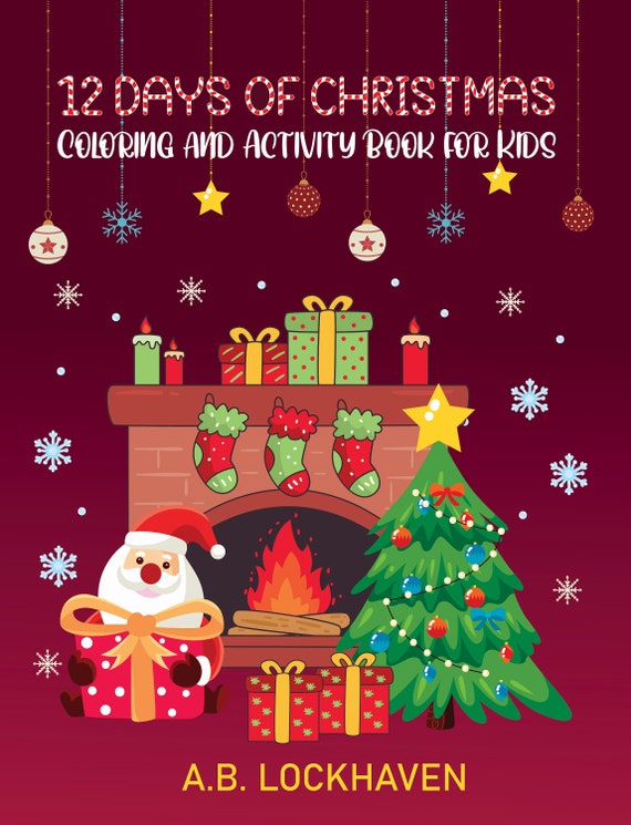 Days of christmas coloring pages and activity pages for kids digital printable download by ab lockhaven personal use only