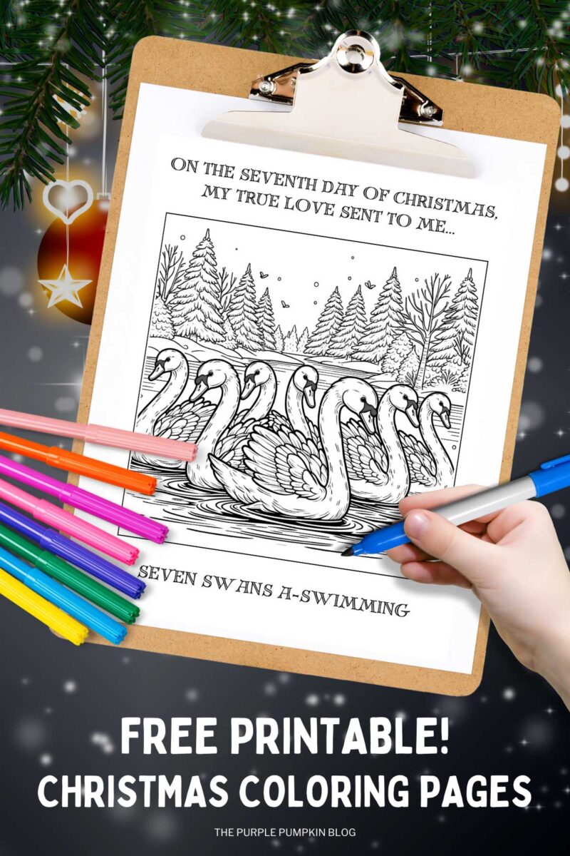 Free days of christmas loring pages printable