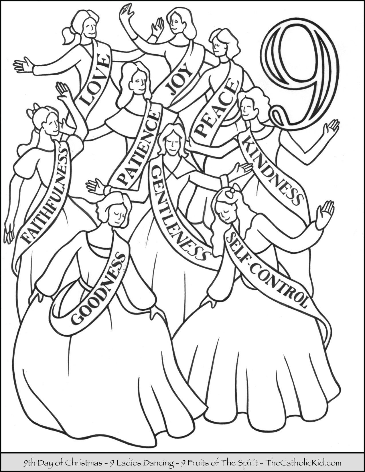 Days of christmas coloring pages