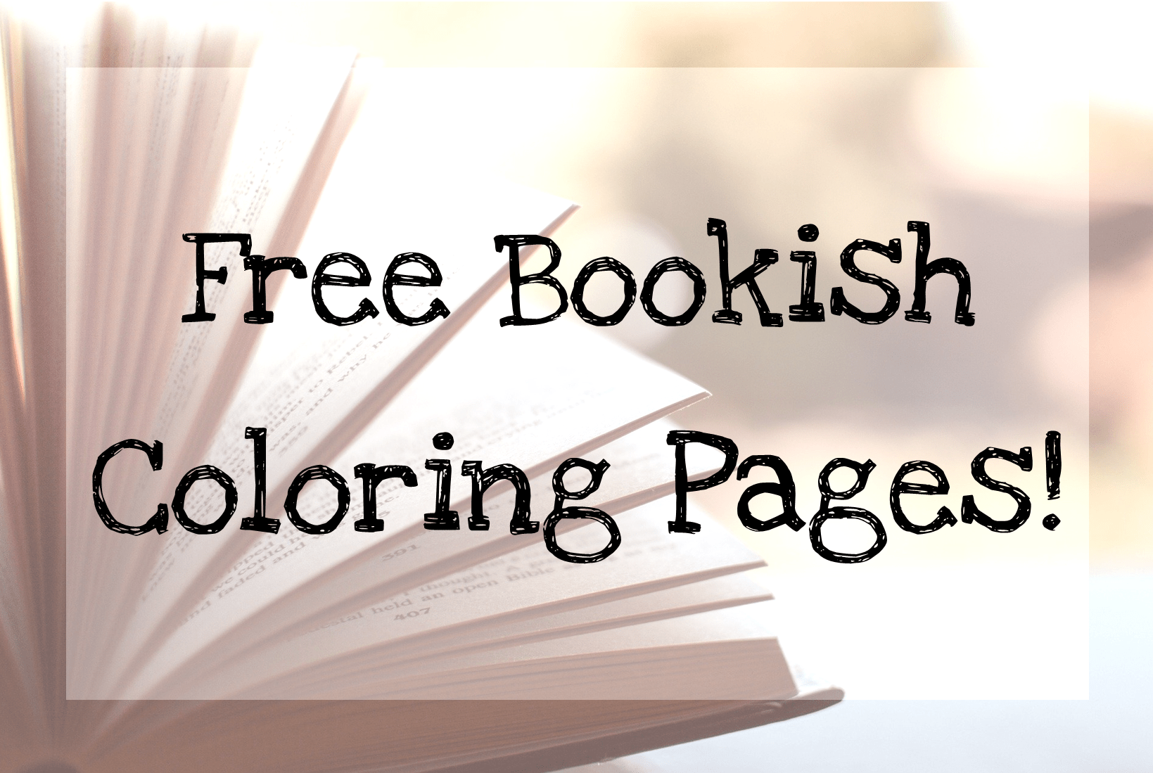 Free printable bookish coloring pages â with love melissa