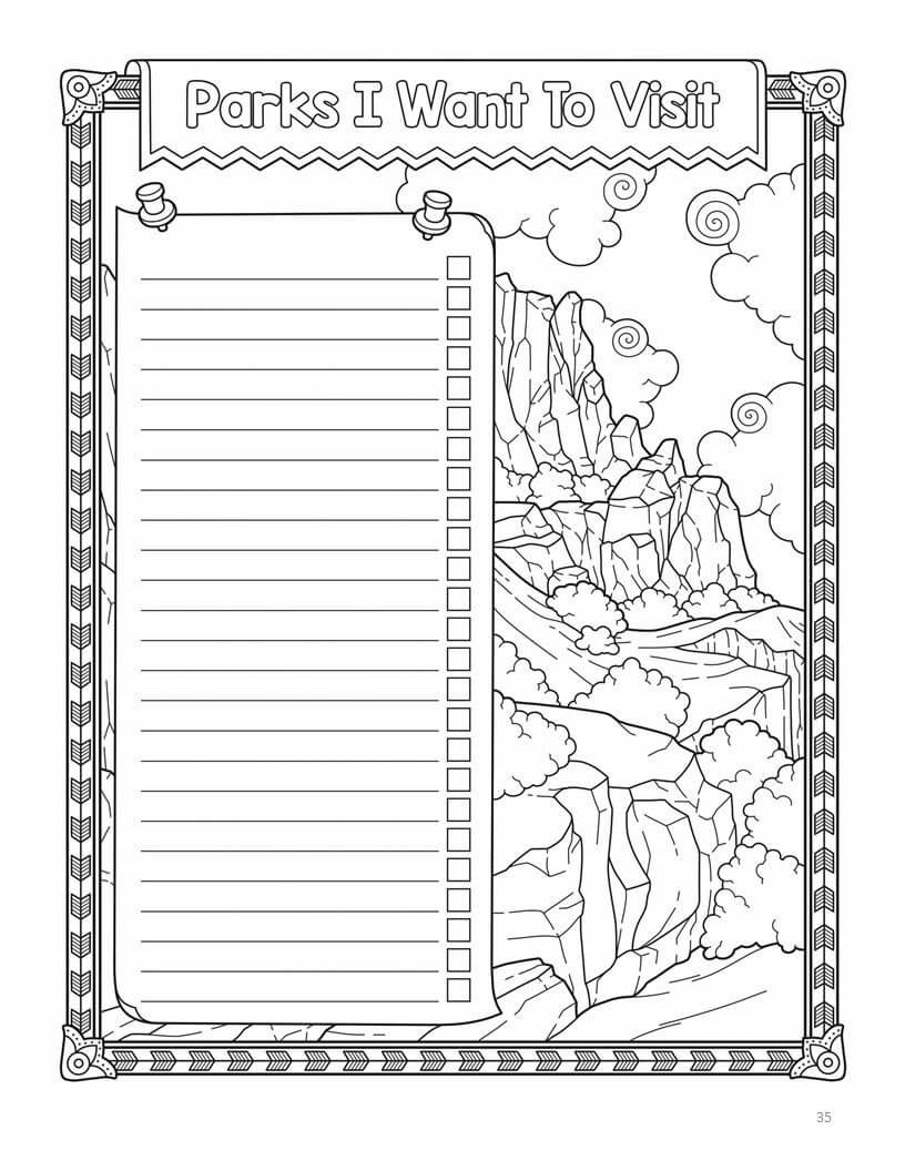 My bucket list coloring book