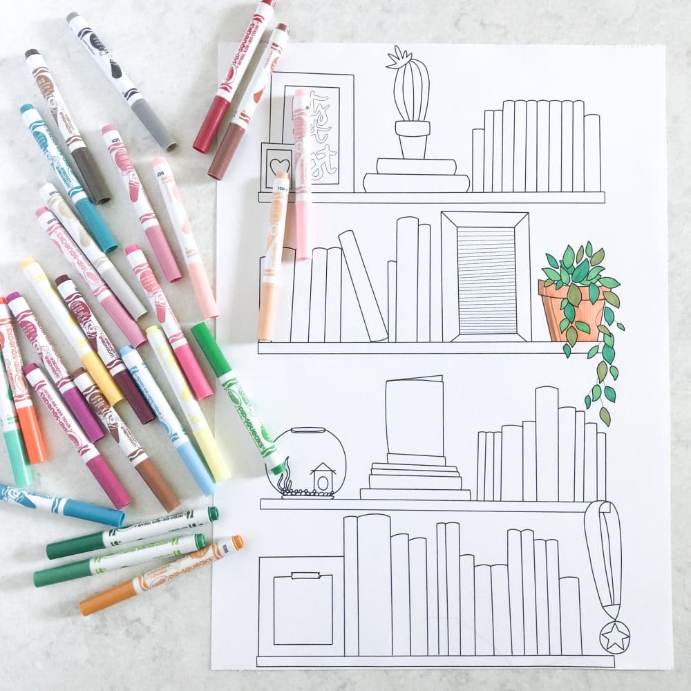 Free printable book log coloring page