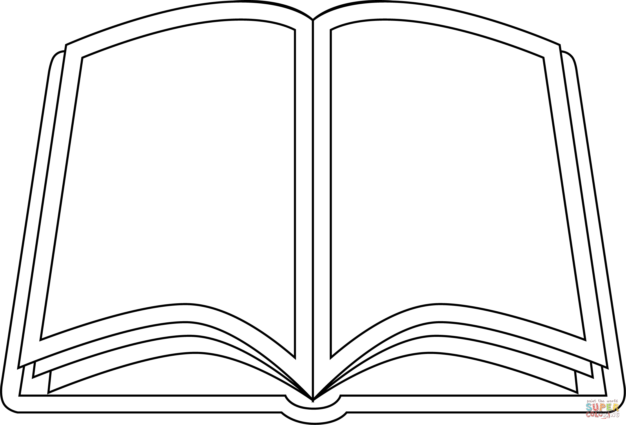 Open book coloring page free printable coloring pages