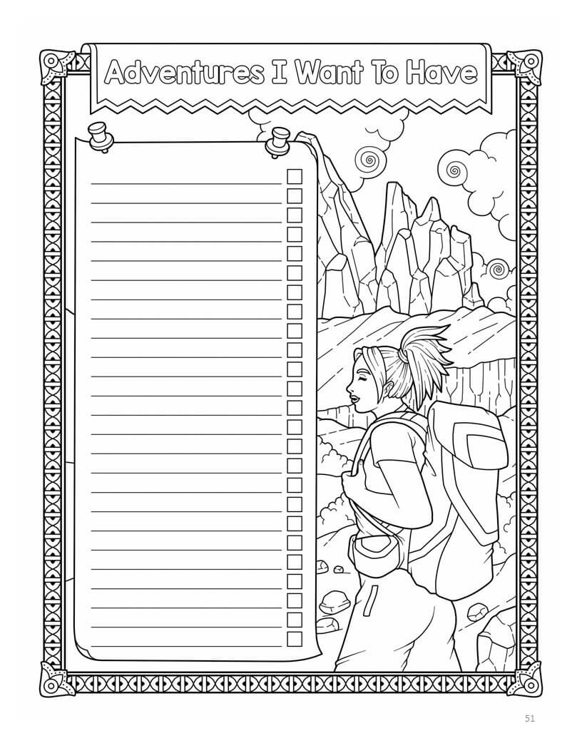 My bucket list coloring book