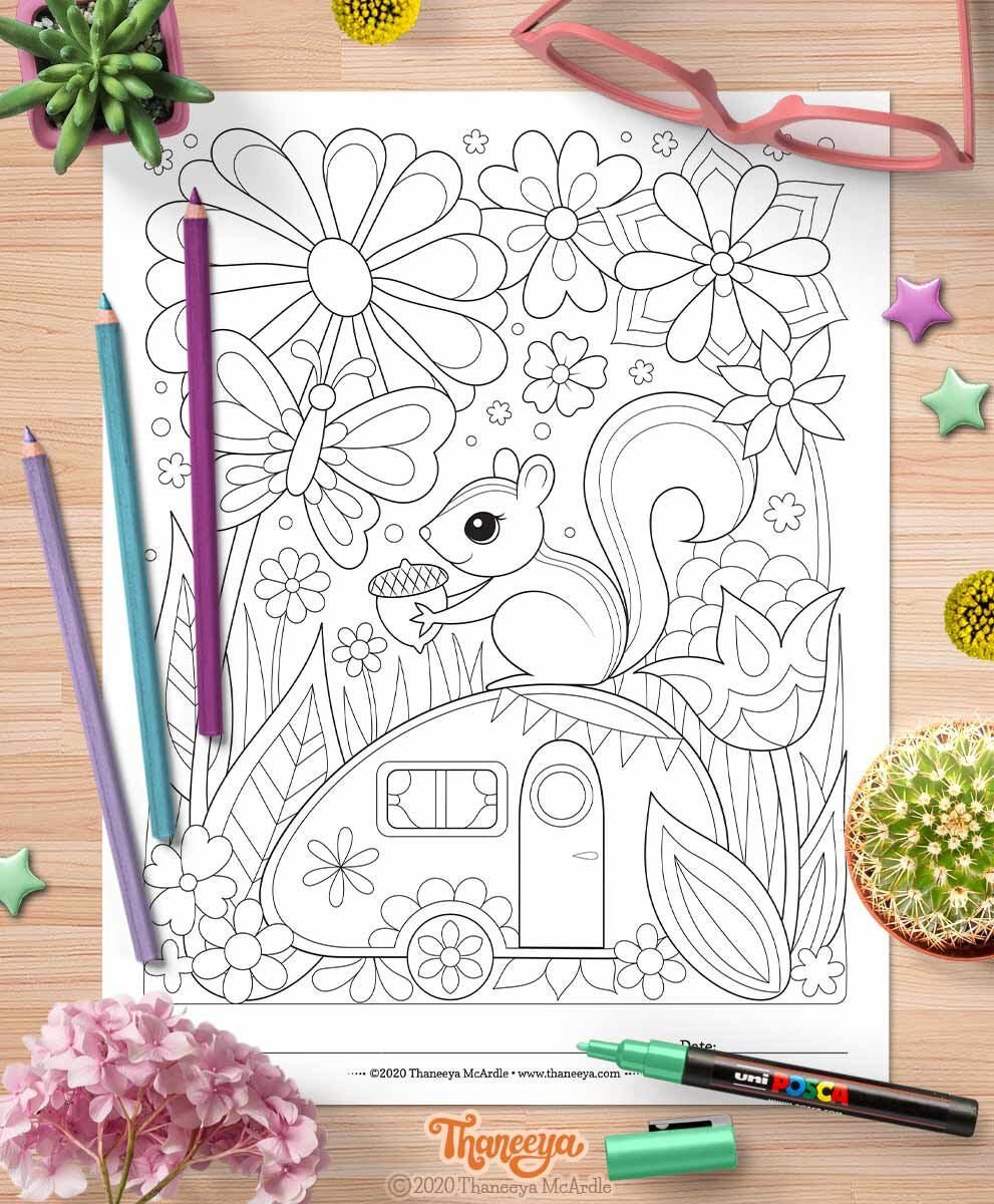 Whimsical worlds coloring pages