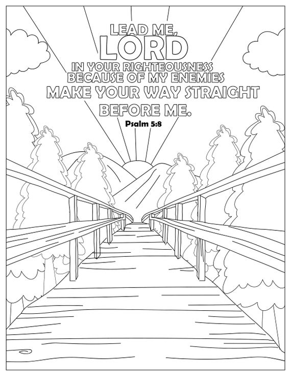 Psalm coloring pages for adults printable coloring page instant download pdf