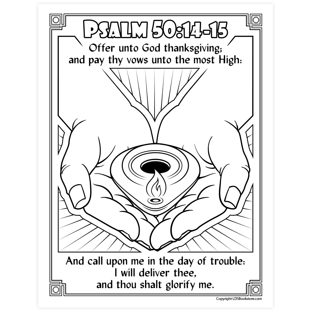 Offer unto god thanksgiving coloring page