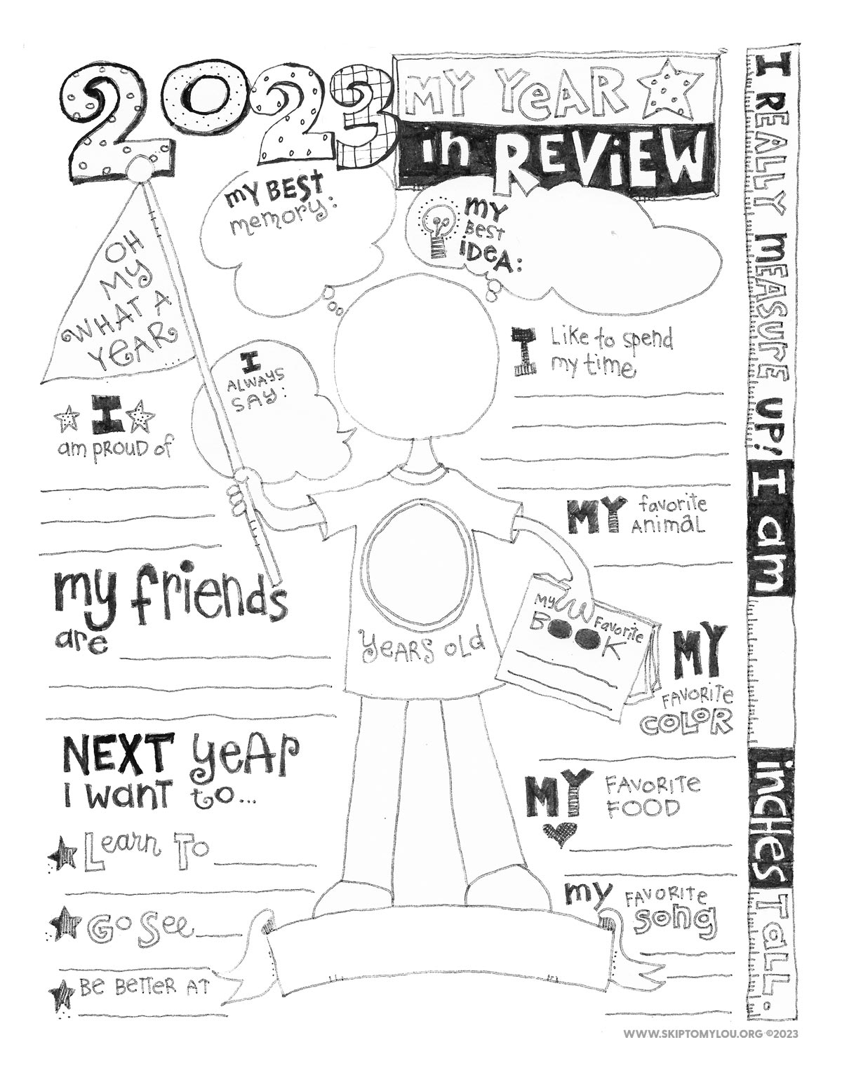 The year in review coloring page updated skip to my lou