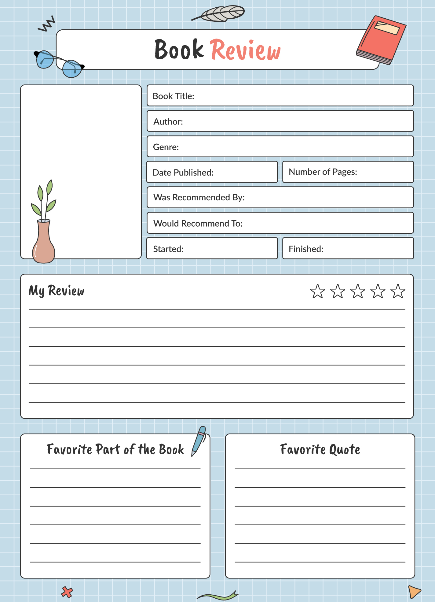 Book report free google docs template