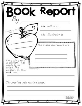 Book report template tpt