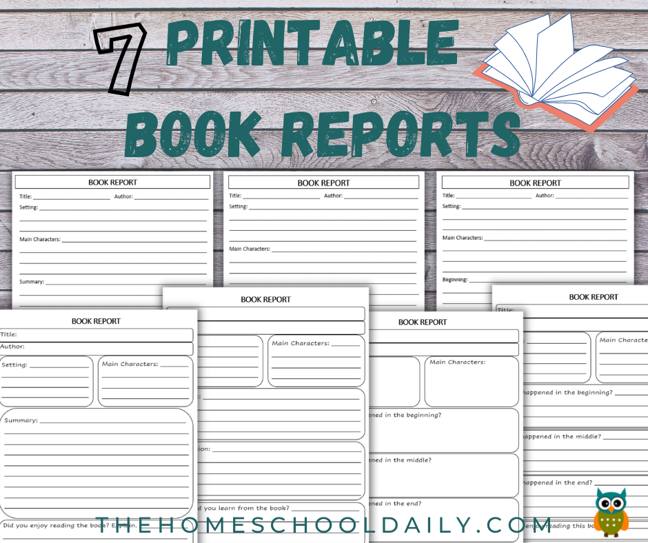 Printable book reports