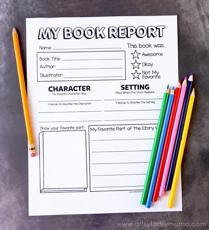 Free printable book report form book report homeschool reading book report templates