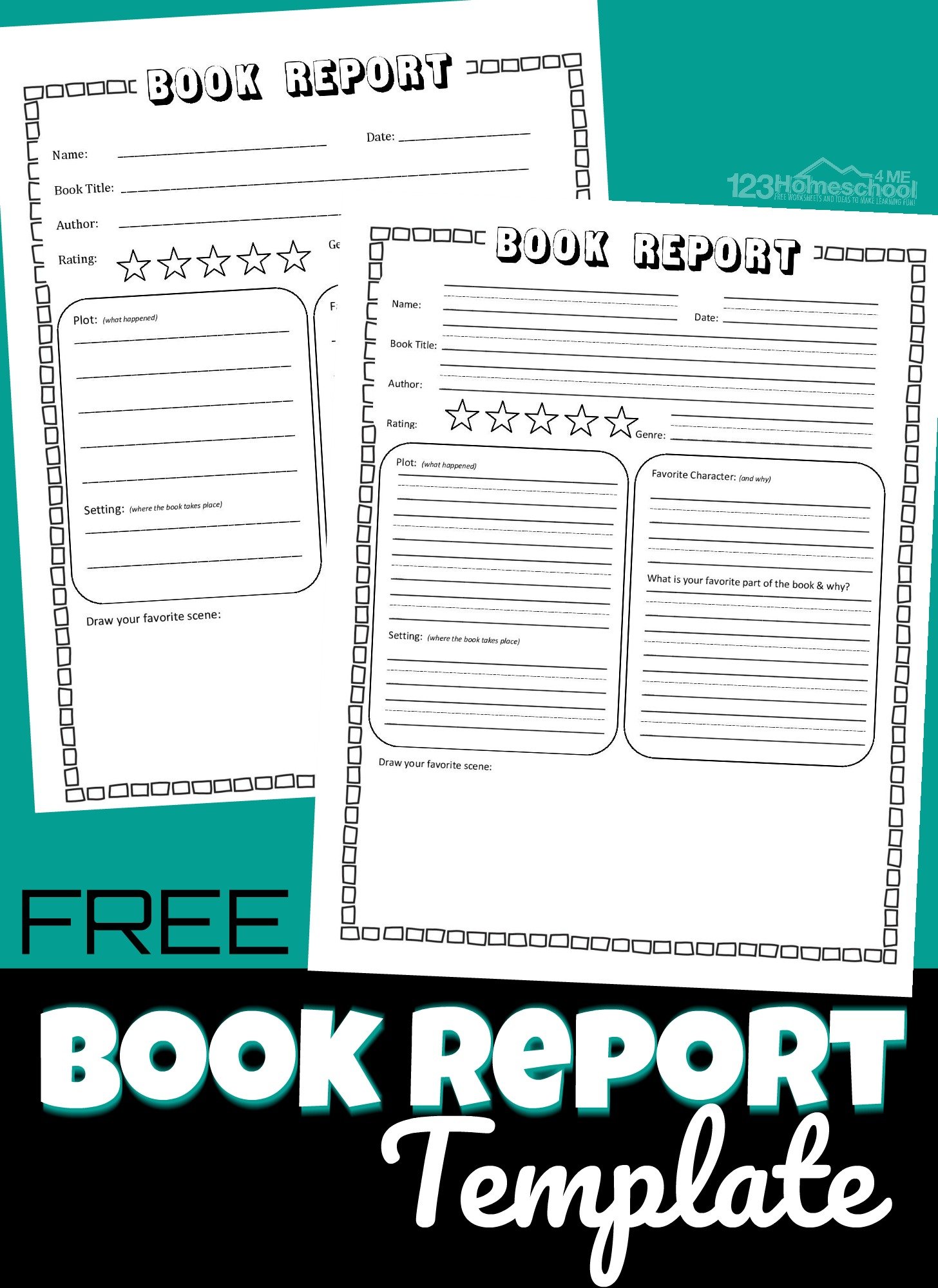 Âï free printable book report template