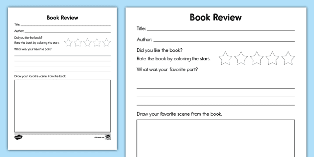 Book report template