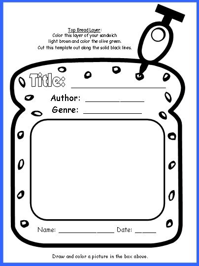 Sandwich book report project templates printable worksheets and rubric book report templates book report book report projects