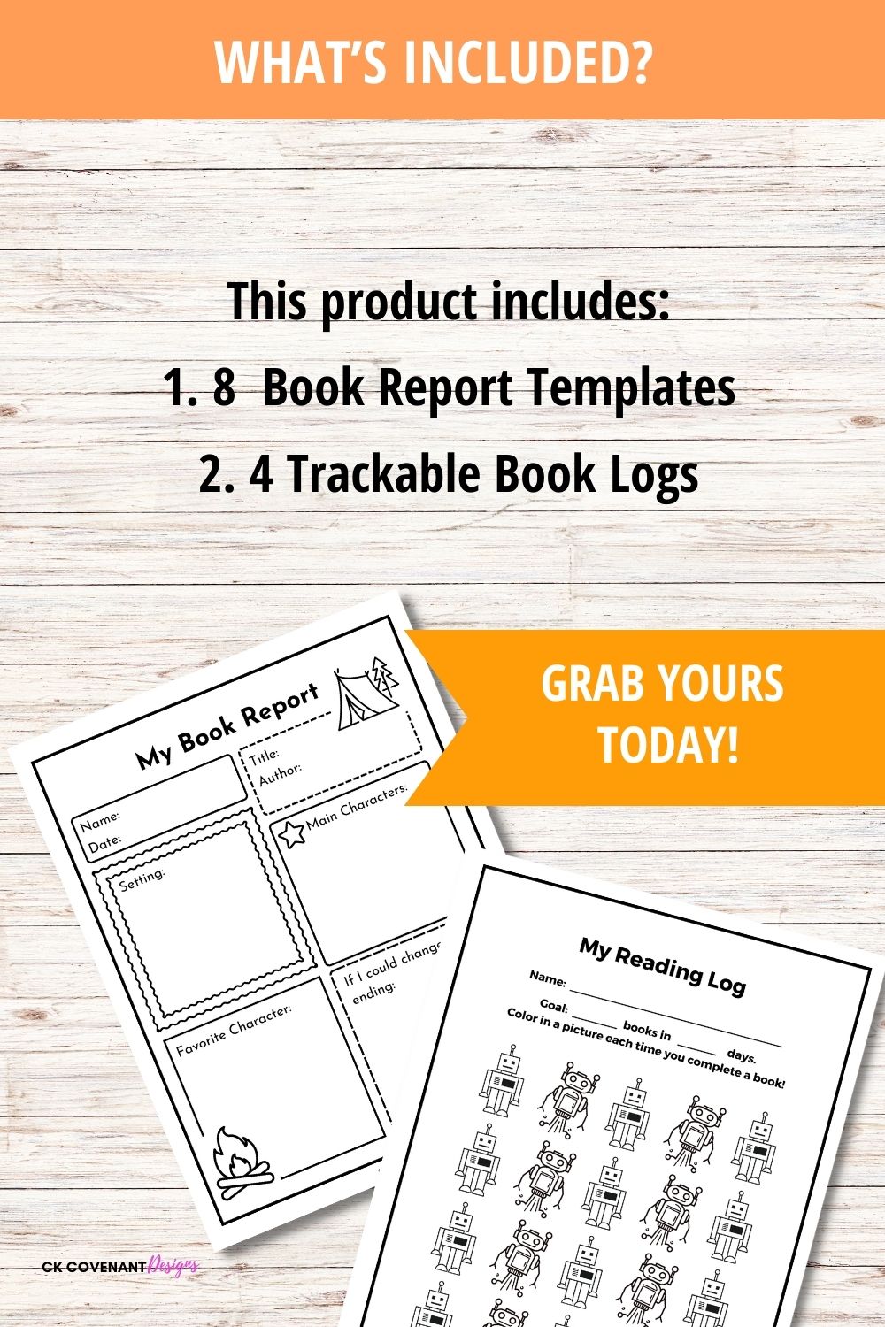 Book report templates digital download â nuggets of wisdom