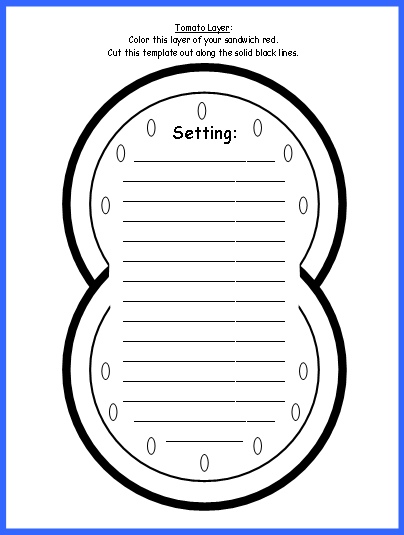 Sandwich book report project templates printable worksheets and rubric