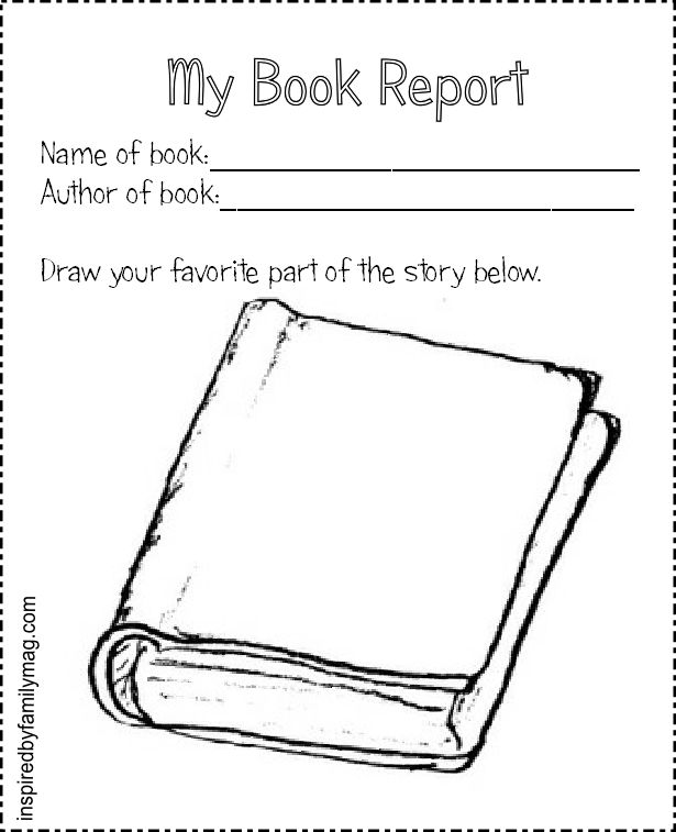 Printable book report forms elementary