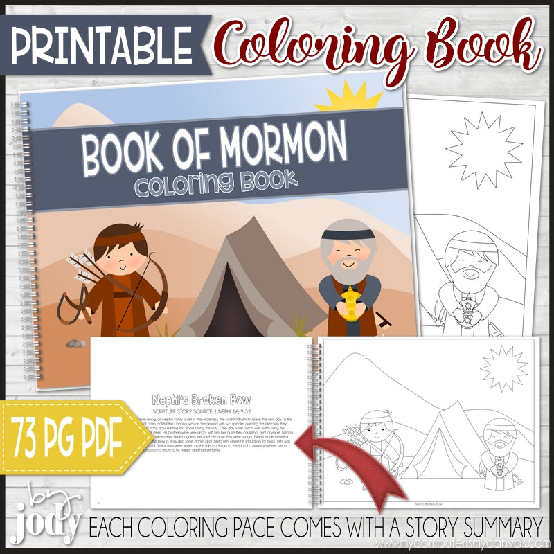 Book of mormon scripture stories coloring book printable â my puter is my canvas bloom to balm