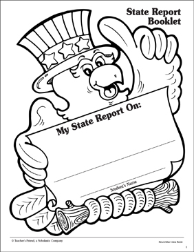 State report booklet report template printable book reports and research reports skills sheets