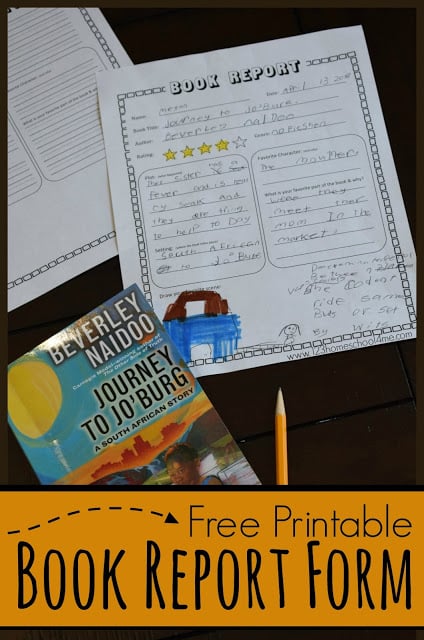 Âï free printable book report template