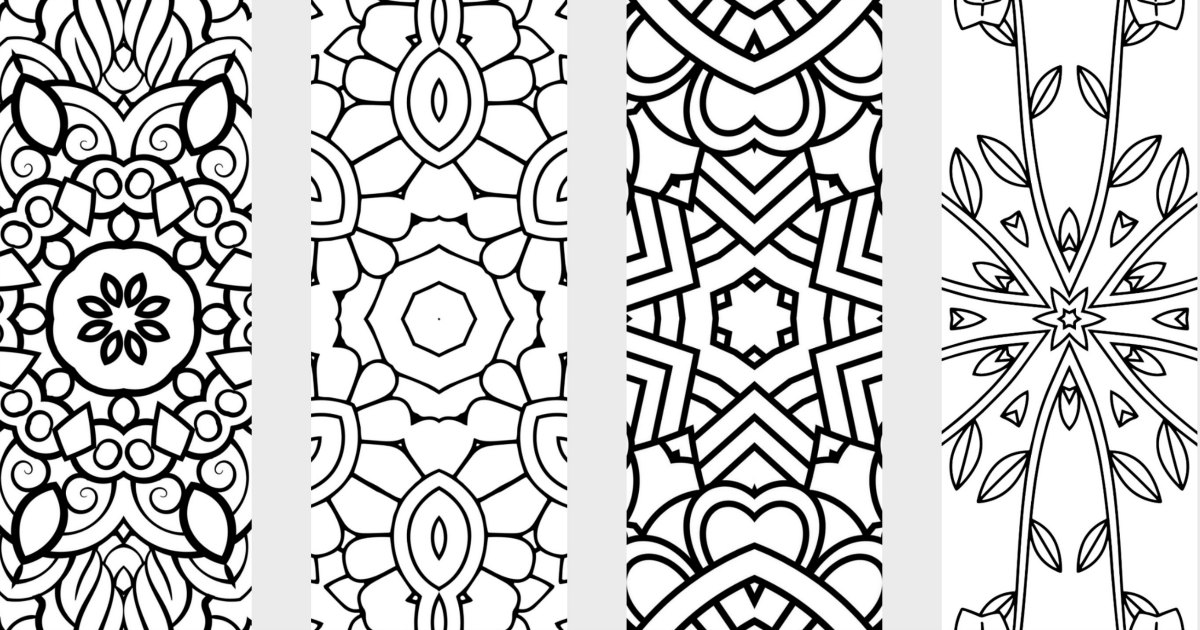 Free printable bookmarks to color