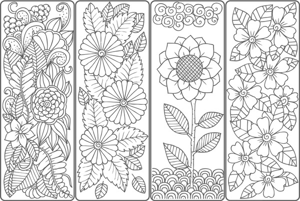 Bookmarks coloring pages royalty