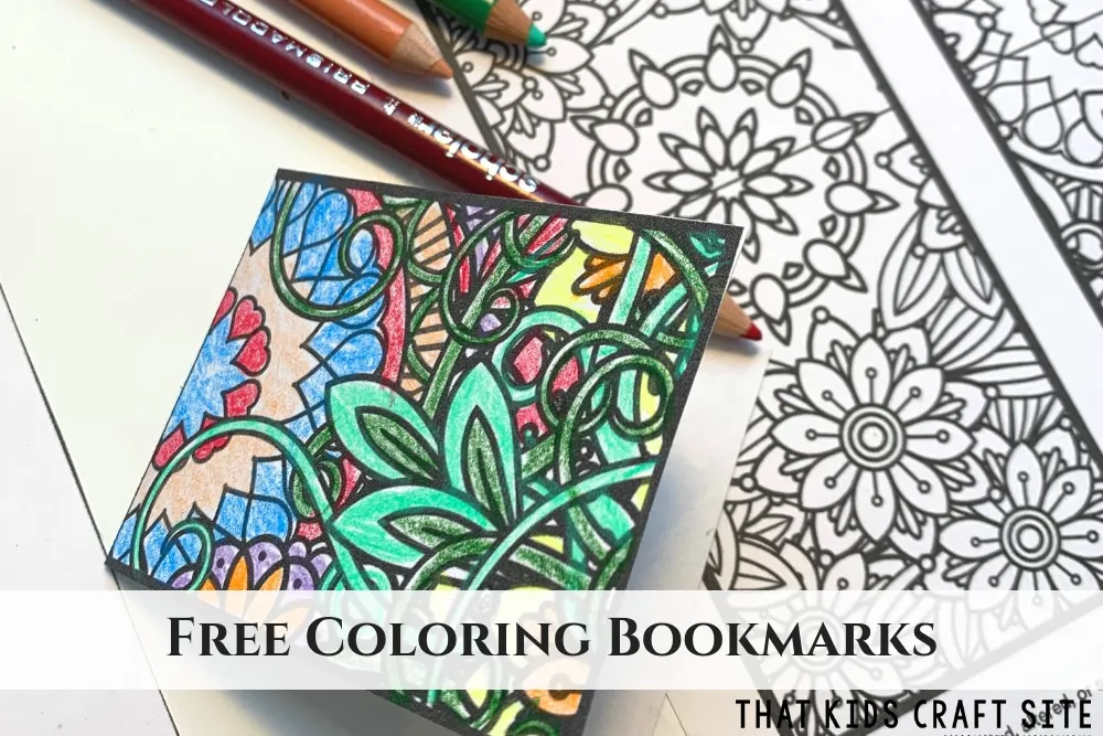 Free printable bookmarks to color